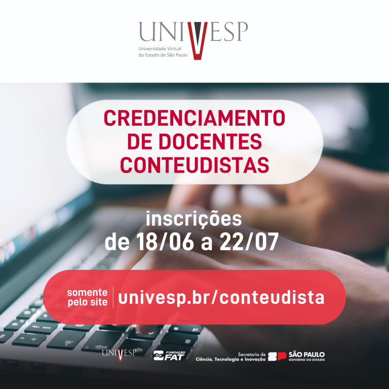 Univesp abre credenciamento de docentes conteudistas