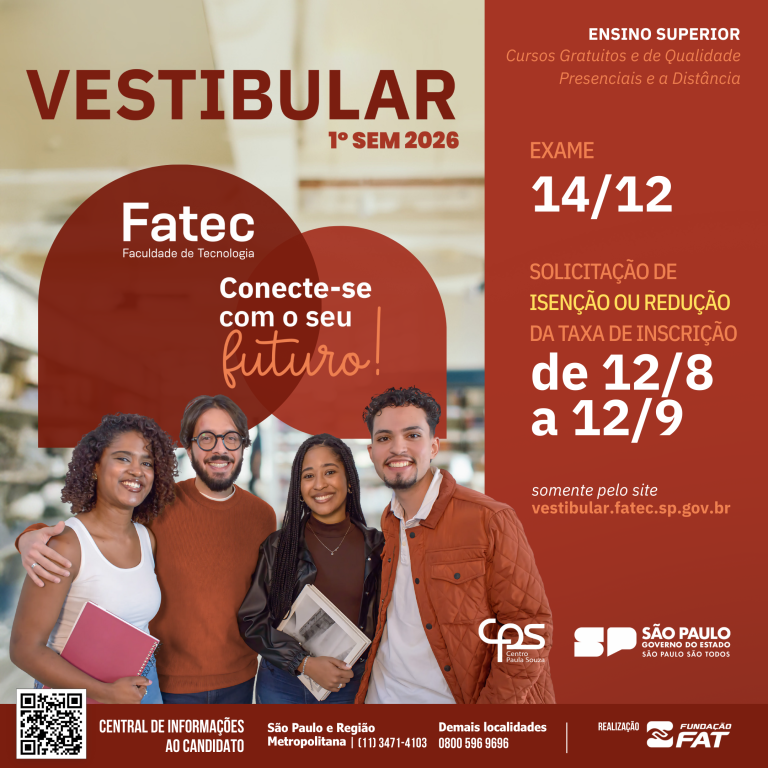 Vestibular Fatec 1º SEM 2026